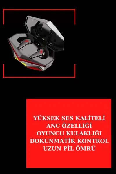 Yeni Nesil Pembe Dokunmatik Ekran Akıllı Saat ve Oyuncu Kulaklığı Kablosuz Bluetooth Kulaklık