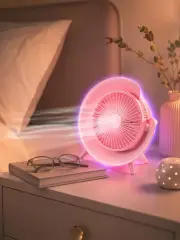 3 Hız Ayarlı USB Şarjlı RGB Masa Fanı