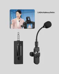 Bluetooth 5.2 Destekli Gürültü Önleyici Kablosuz Mikrofon