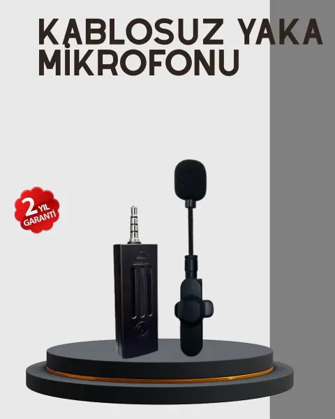 20 Metre Menzilli Kablosuz Yaka Mikrofonu Gürültü Engelleyici