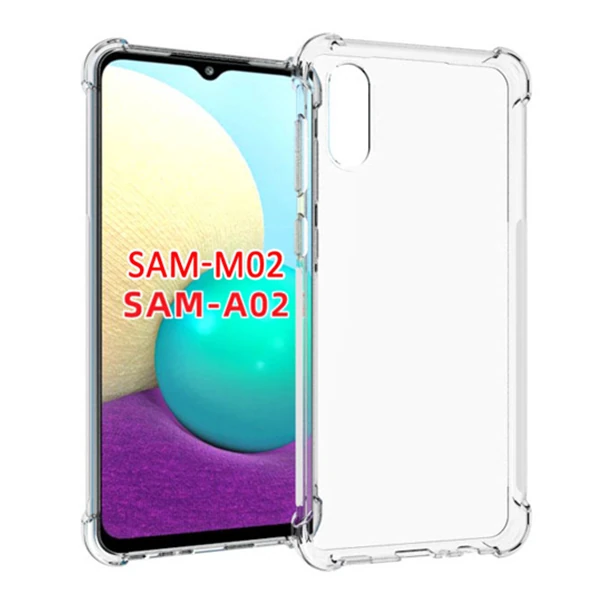 SM Galaxy A02 - M02 Anti-Drop Shockproof Darbe Emici Silikon Kılıf-(5775)