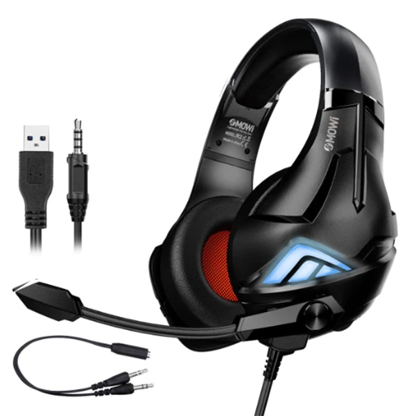 XMOWi R2 Gaming Mikrofonlu RGB Oyuncu Kulaklılığı Gurultu Engelleyici Kulaklik-(5775)