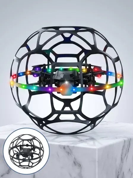 Şarjlı Futbol Topu Tasarımlı Mini Drone LED Aydınlatmalı Akıllı
