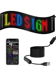 16x96 LED Yazı Paneli 60 cm Esnek RGB Işıklı Programlanabilir Ekran