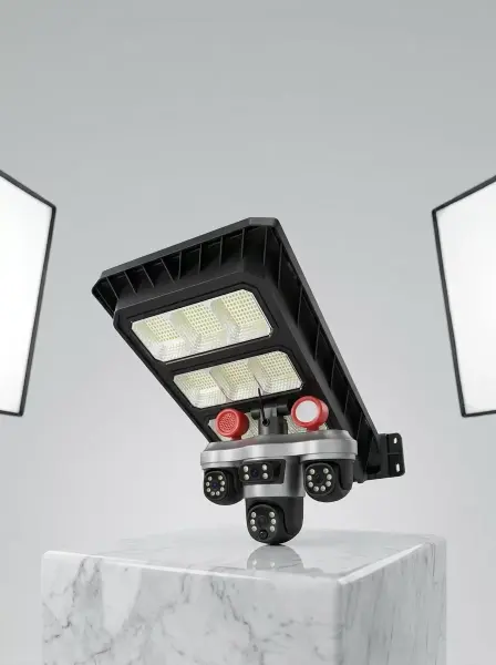 Akıllı Solar Güvenlik Kamerası 3 Lens Hareket Takip Özellikli Dış Ortam Kamera
