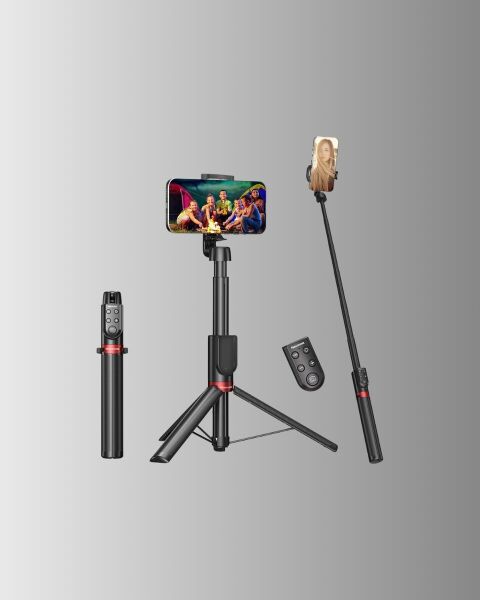Taşınabilir Tripod ve Selfie Çubuğu Vlog ve Video Çekimi