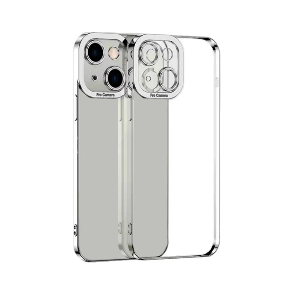 ALLY Fashion Series iPhone 13 6.1inç Kılıf Renkli Kenar Lazer Çerçeveli Silikon Kılıf-(5775)