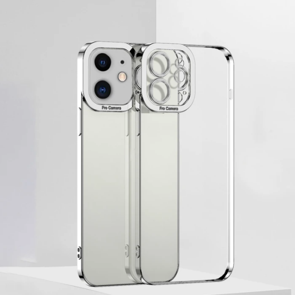 ALLY Fashion Series iPhone 12 Mini 5.4inç Kılıf Renkli Kenar Lazer Çerçeveli Silikon Kılıf-(5775)