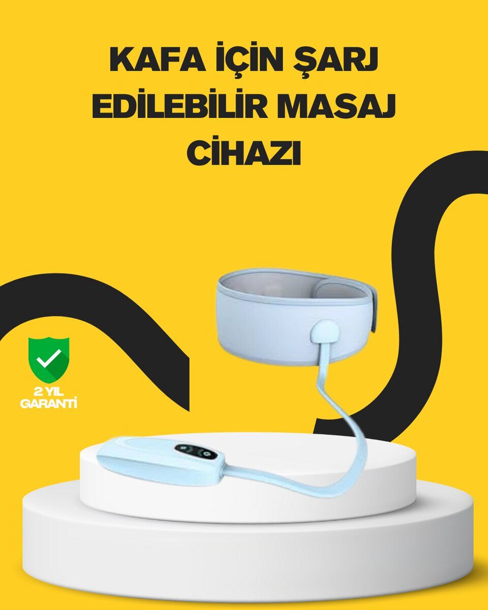 Baş ve Şakak Masaj Aleti Isı Destekli Derin Rahatlama