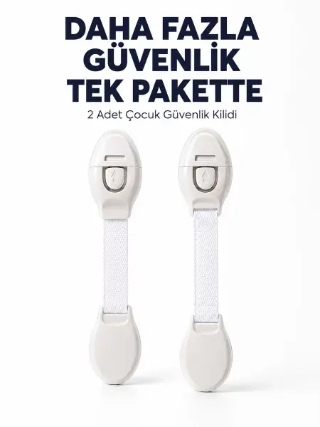 2 Adet Güçlü Yapışkanlı Çocuk Güvenlik Kilidi
