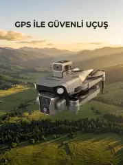 Ekranlı Kumandalı GPS Drone Çift Kameralı Katlanabilir Hava Aracı