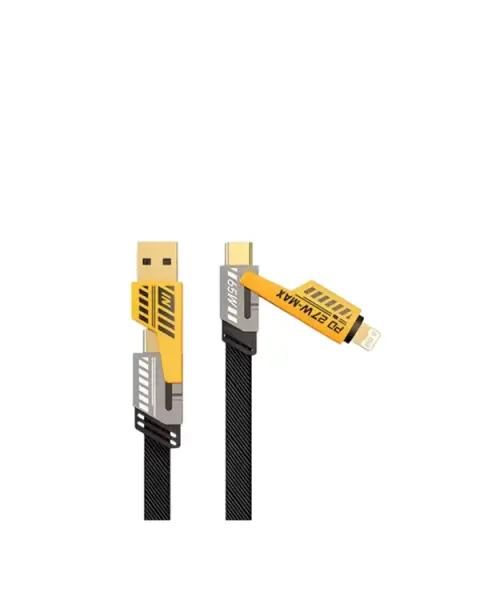 65W 4'ü 1 Arada Çoklu Şarj Kablosu – USB-C USB-A Lightning Veri ve Şarj Desteği Yeni Nesil