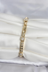 Xuping Punta Model Gold Renk Kadın Bileklik 5886