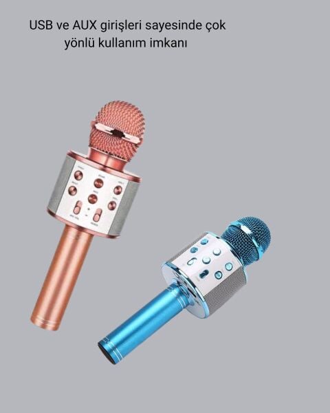 Bluetooth Karaoke Mikrofon – Yüksek Ses Kalitesi Yankı Efektli Uzun Ömürlü Pil