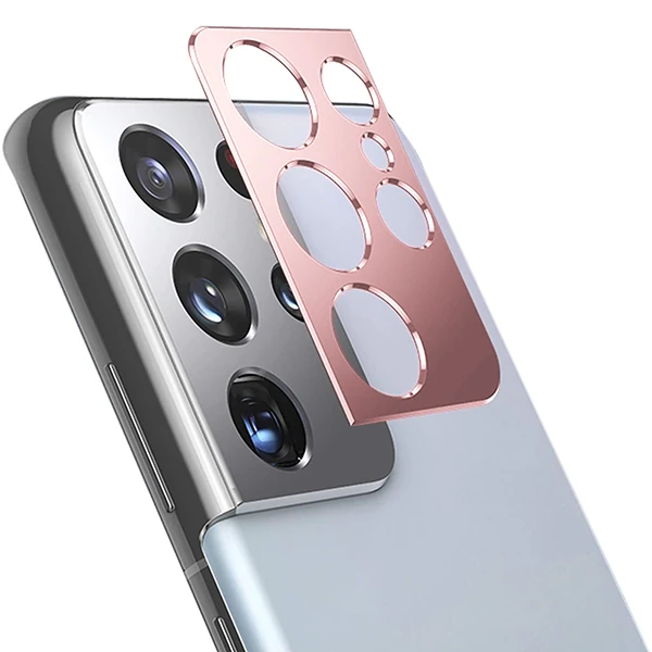 SM Galaxy S21 Ultra 3D Metal Kamera Koruyucu Metal Lens-(5775)