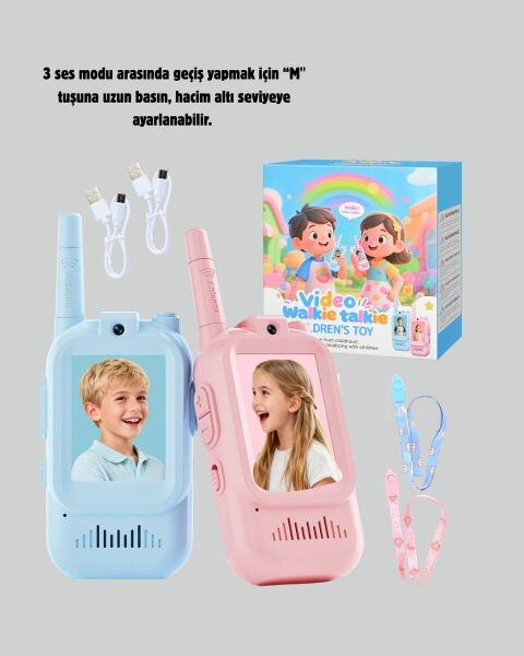 Çocuklar İçin Video Görüşmeli Walkie Talkie Uzun Mesafe İletişim