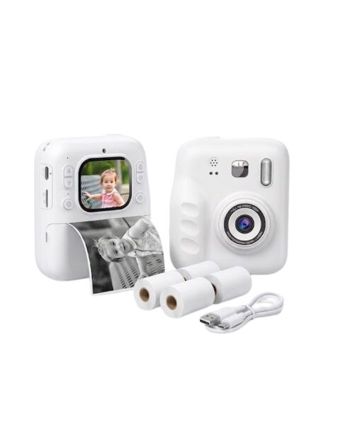 Mini Çocuk Fotoğraf Makinesi Baskı Özellikli Video Çekim 4 Kağıt Rulo Hediyeli