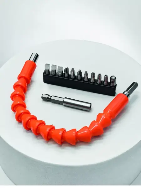 12 Parça Esnek Bits Uç Seti 300 mm Esnek Şaftlı Tornavida Uç Seti