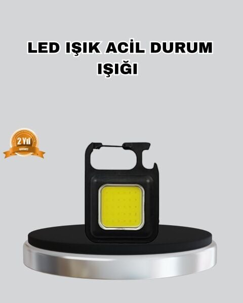 USB Şarjlı 800 Lümen LED Fener – Mini Boy 3 Işık Modlu Anahtarlık Tipi El Feneri