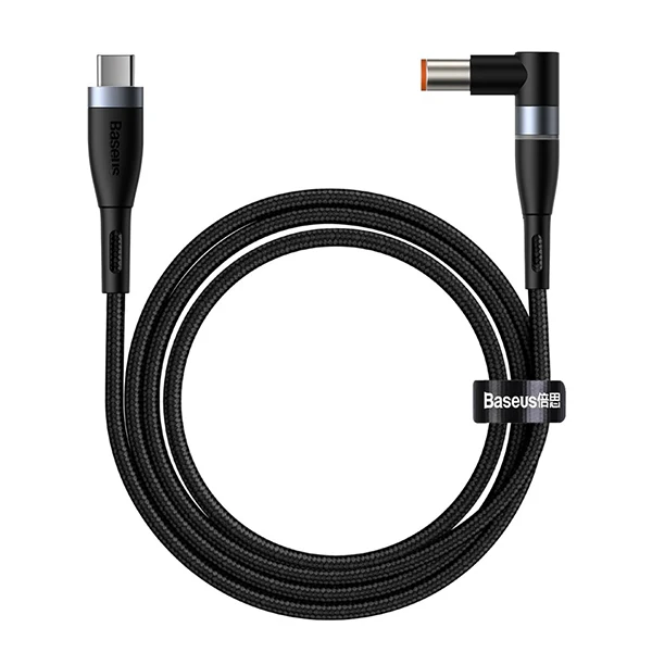 Baseus Zinc Manyetik Type-C to DC Round (79x55mm) Lenovo Laptop Şarj Kablosu 100W 2m-(5775)