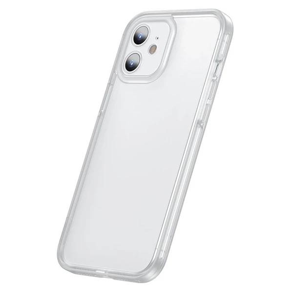 Baseus iPhone 12 6.1 Kamera Lens Koruyuculu Frame Kılıf-(5775)