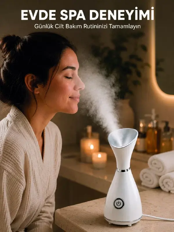 Nano İyonik Buhar Cihazı Tek Tuşla Kullanım Yüz Bakım Makinesi