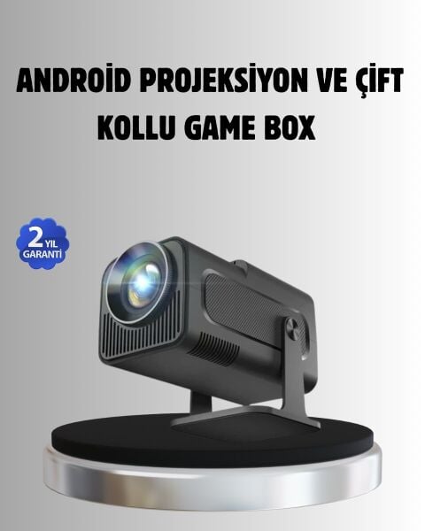 Android Projeksiyon Game Box – 1280x720p HD Çözünürlük BluetoothHDMI ve USB Girişli