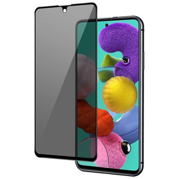 SM Galaxy S10 Lite 3D Full Privacy Gizlilik Tempered Cam Ekran Koruyucu-(5775)