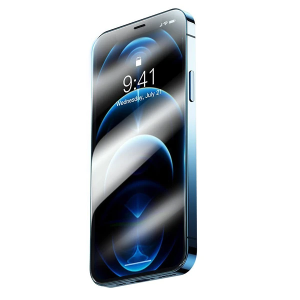 Baseus iPhone 12 Pro Max 6.7 0.3mm HD Anti-drop Tempered Kırılmaz Cam Ekran Koruyucu 2 Adet-(5775)