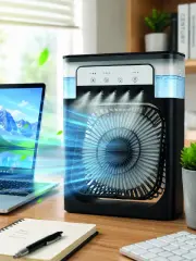 Püskürtmeli Masaüstü Fan 5 Başlıklı Serinletici 600 ml Su Haznesi 3 Kademe Fan Type-C Bağlantı