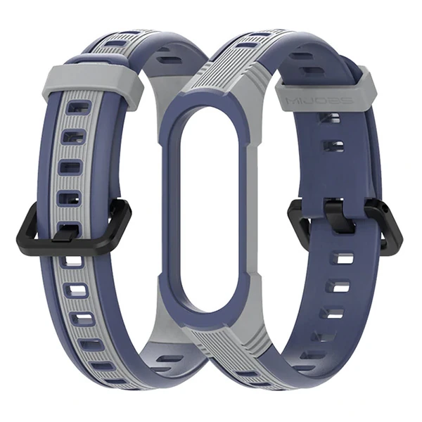 Mijobs Xiaomi Mi Band 5-4 Çift Renk Kayış Kordon-(5775)