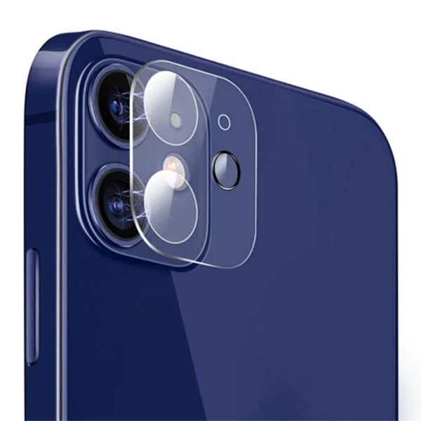 iPhone 12 6.1 Hat-Prince 9H 3D Full Tempered Cam Kamera Koruyucu-(5775)