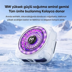 MEMO CX21 18W Manyetik Telefon Soğutucu RGB Işıklı Yarı İletken Buz Soğutmalı Mobil Oyun Fanı-(5775)