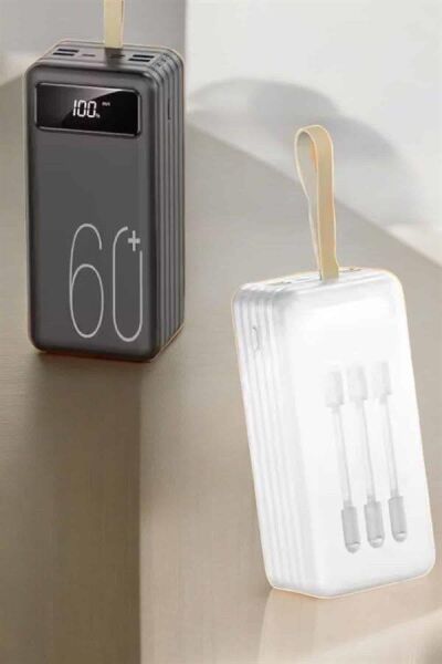 Powerbank 60.000 Mah Hızlı Şarj 4 Çıkışlı Uzun Şarj Süreli Dijital Göstergeli