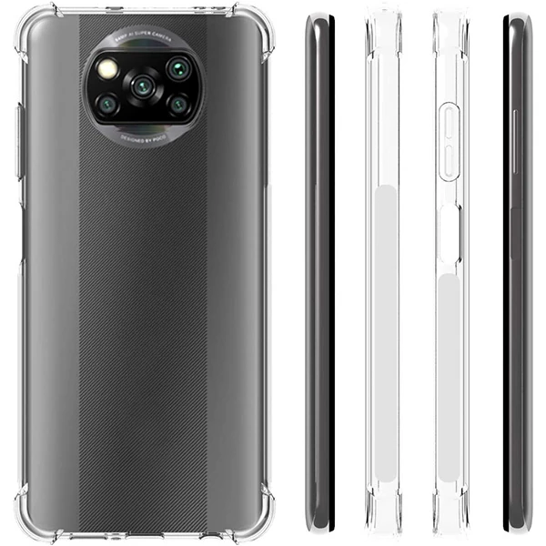 ALLY Poco X3 Anti-Drop Silikon Kılıf Shockproof Kılıf-(5775)