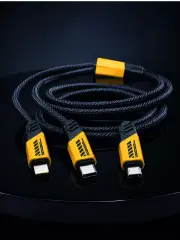 240W Çoklu Şarj Kablosu Type-C Lightning Micro USB Örgü Kablo