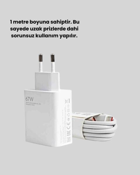 67 Watt Type C Hızlı Şarj Cihazı Huawei P30 P40 Mate 20 Pro Uyumlu