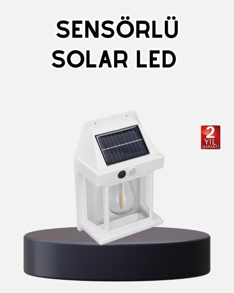 Solar Sensörlü Dış Mekan Lamba 3 Işık Modlu ve IP65 Dayanıklı