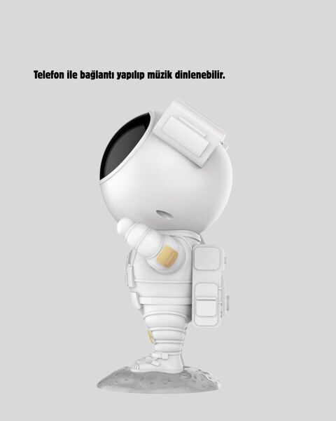 Bluetooth Müzikli Astronot Projeksiyon Lambası Yıldız ve Ay Efektli