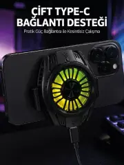 Manyetik Bağlantılı Çift Type-C Girişli Telefon Soğutucu
