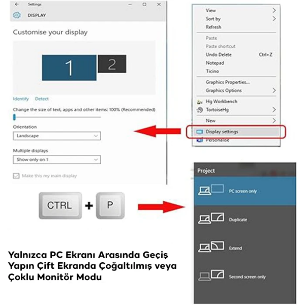 ALLY HDMI To HDMI 8K 2.1UHD Mıknatıs Başlıklı Çevirici Otg Adaptör-(5775)