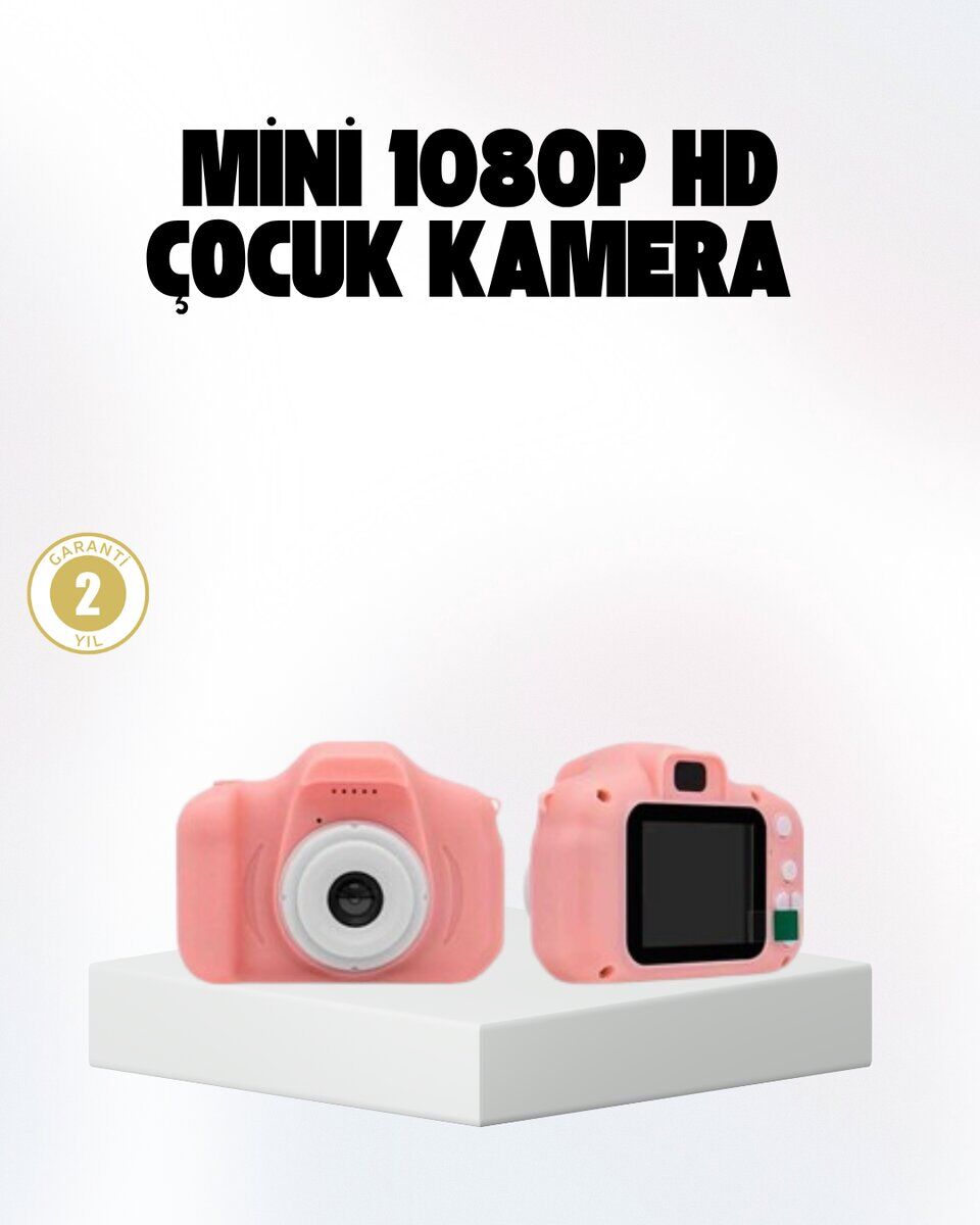 Çocuklar İçin Mini Fotoğraf Makinesi 8MP 1080P Video ve Darbeye Dayanıklı