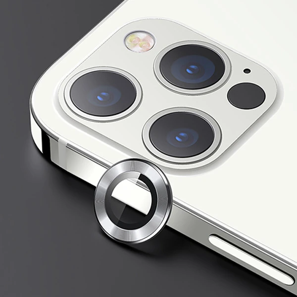 USAMS İphone 12 Pro 3D Metal Çerçeveli Kamera Lens Koruyucu-(5775)