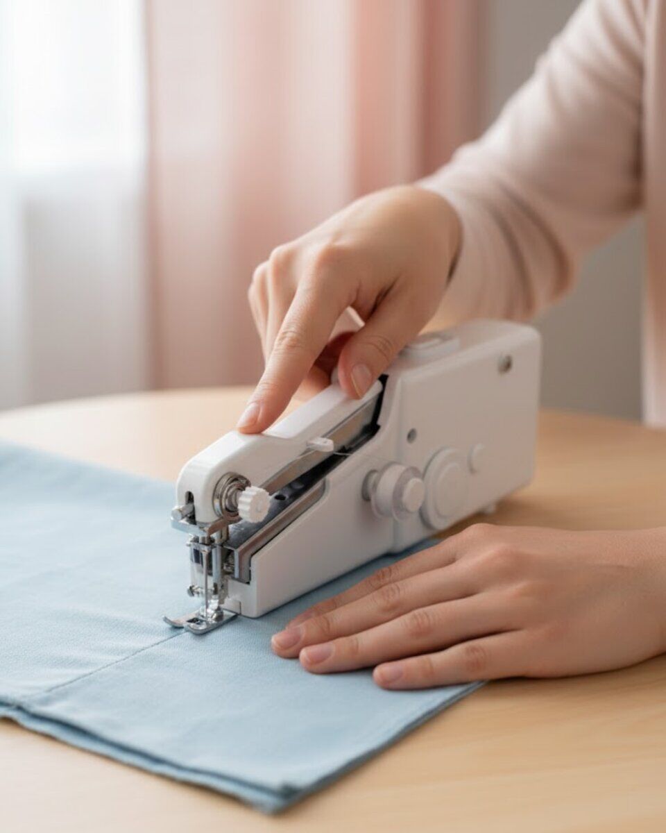 El Tipi Mini Dikiş Makinesi Perde ve Kıyafet Tamiri İçin