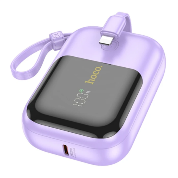HOCO Q20 Fountain 10000mAh 22.5W+PD20W Dijital Göstergeli Kablolu Powerbank-(5775)