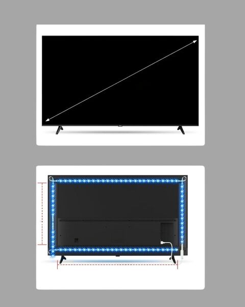 RF Kumandalı Renk Değiştiren TV LED Şerit 2MT