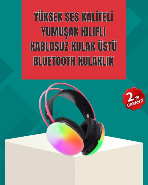 Type-C Şarjlı RGB Işıklı Bluetooth Oyuncu Kulaklığı