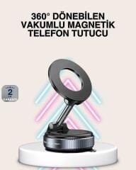 Güçlü Mıknatıslı Vakumlu Araç Telefon Tutucu Alüminyum Gövde