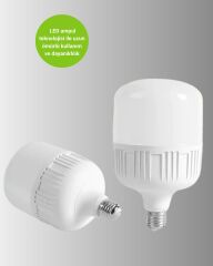 Enerji Tasarruflu Şarjlı LED Ampul 30W Beyaz Işık