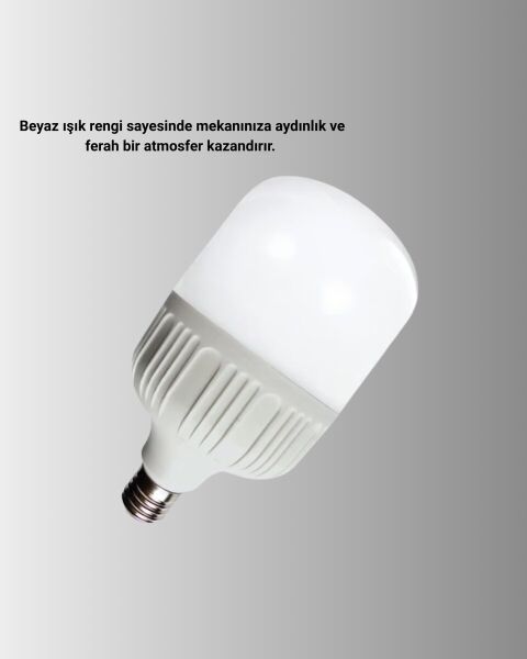 Enerji Tasarruflu Şarjlı LED Ampul 30W Beyaz Işık